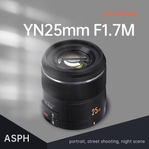 YONGNUO M4/3 Mount Camera Lens YN25mm F1.7M Large Aperture AF/MF Standard Prime Lens