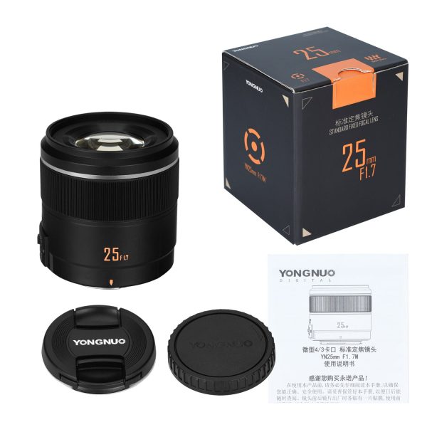 YONGNUO M4/3 Mount Camera Lens YN25mm F1.7M Large Aperture AF/MF Standard Prime Lens