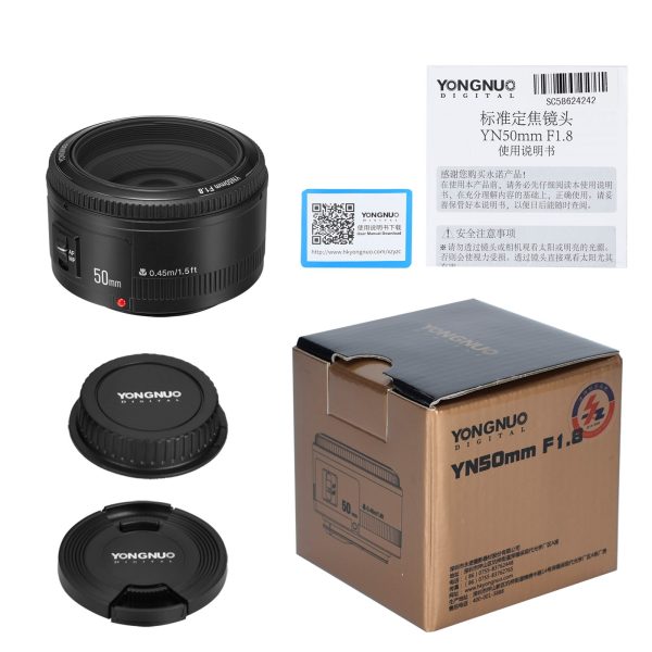 YONGNUO YN50mm F1.8 Large Aperture Auto Focus Small Camera Lens With Super Bokeh Effect For Canon EOS 70D 5D3 600D DSLR Camera