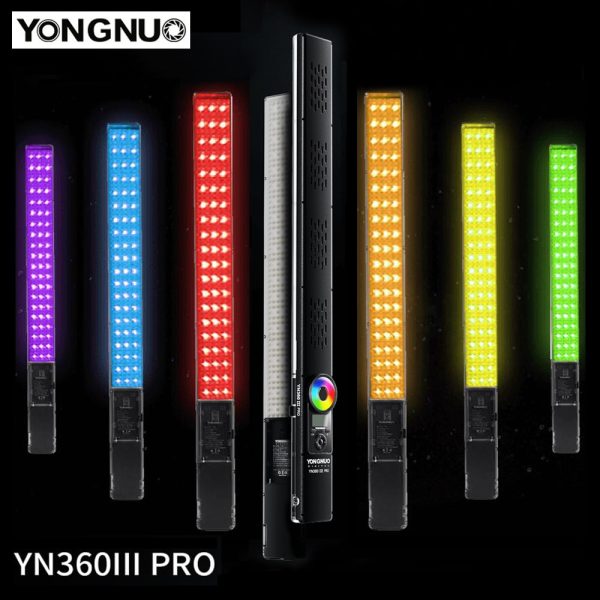 Yongnuo YN360III Pro RGB LED Video Light Handheld Ice Stick 3200K 5600K Bi-color Touch Adjusting