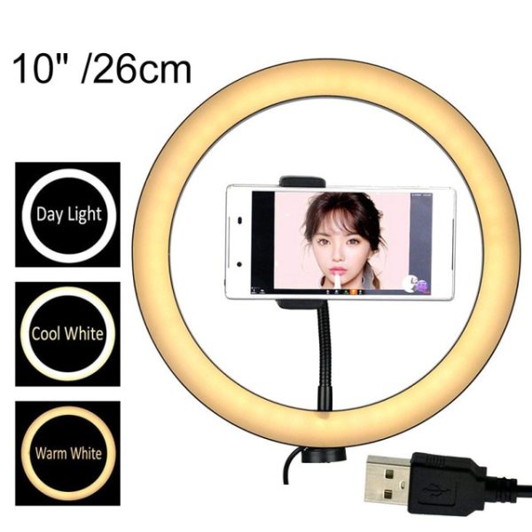 Youtube Shooting Vlog Selfie Circular Photo Ring Light Led Photographic Video Camera Lamp Studio