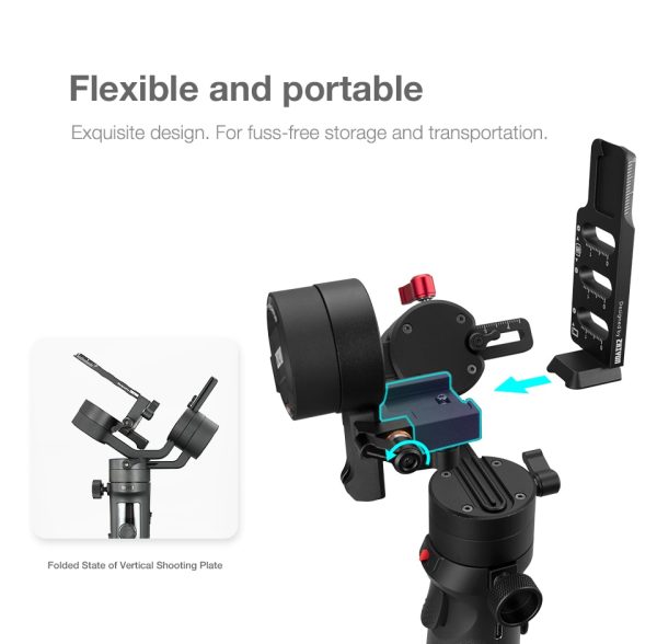 ZHIYUN Vertical Mounting Plate for Crane M2 for 3-Axis Handheld Gimbal Stabilizer