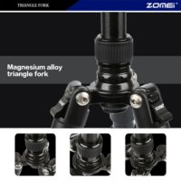 ZOMEI lightweight Portable Q666 Professional Travel Camera Tripod Monopod aluminum Ball Head compact