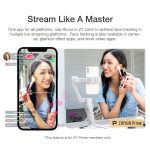 Zhiyun Smooth Q3, 3-Axis Smartphone Gimbal Stabilizer with LED Fill Light Grip Tripod