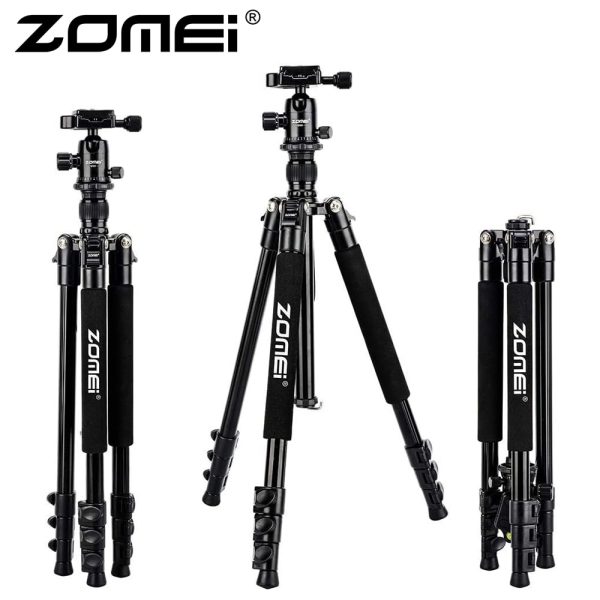 Zomei Q555 Professional Tripod Aluminum Flexible Portable Camera Tripod Stand Tripe with Ball Head