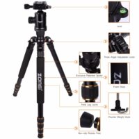 Zomei Z668 Professional Photographic Travel Compact Aluminum Heavy Stable Tripod Monopod Ball Head