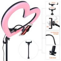 fosoto 19 inch Led RGB Ring Light Hearted-shape Ring lamp photography