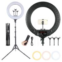 fosoto 21 Inch Photographic lighting 2700-6500K LED Ring Lamp With tripod Remote RingLight