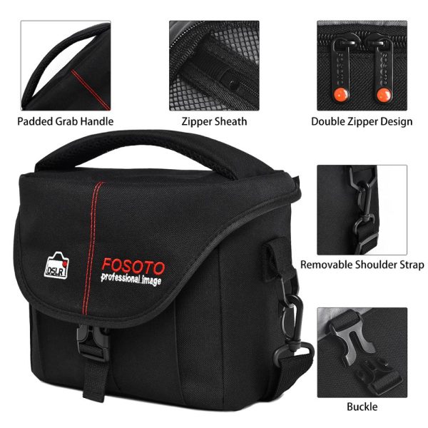 fosoto DSLR Camera Bag Case Cover Video Photo Digital photography Shoulder Nylon Bags